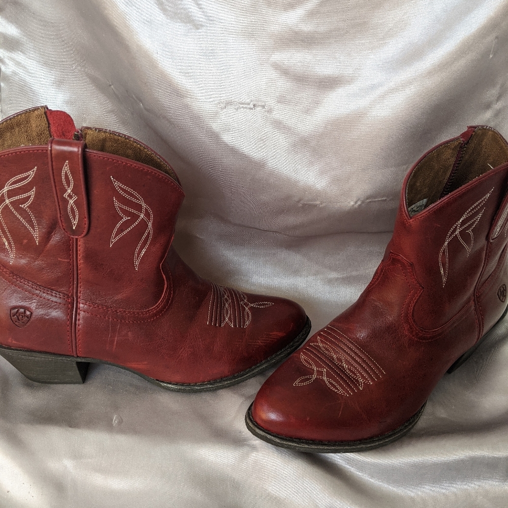 Ariat red leather boots